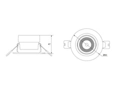 Opple Led Chiara 6W Foco Empotrable 4000K Aluminio - 541003411000