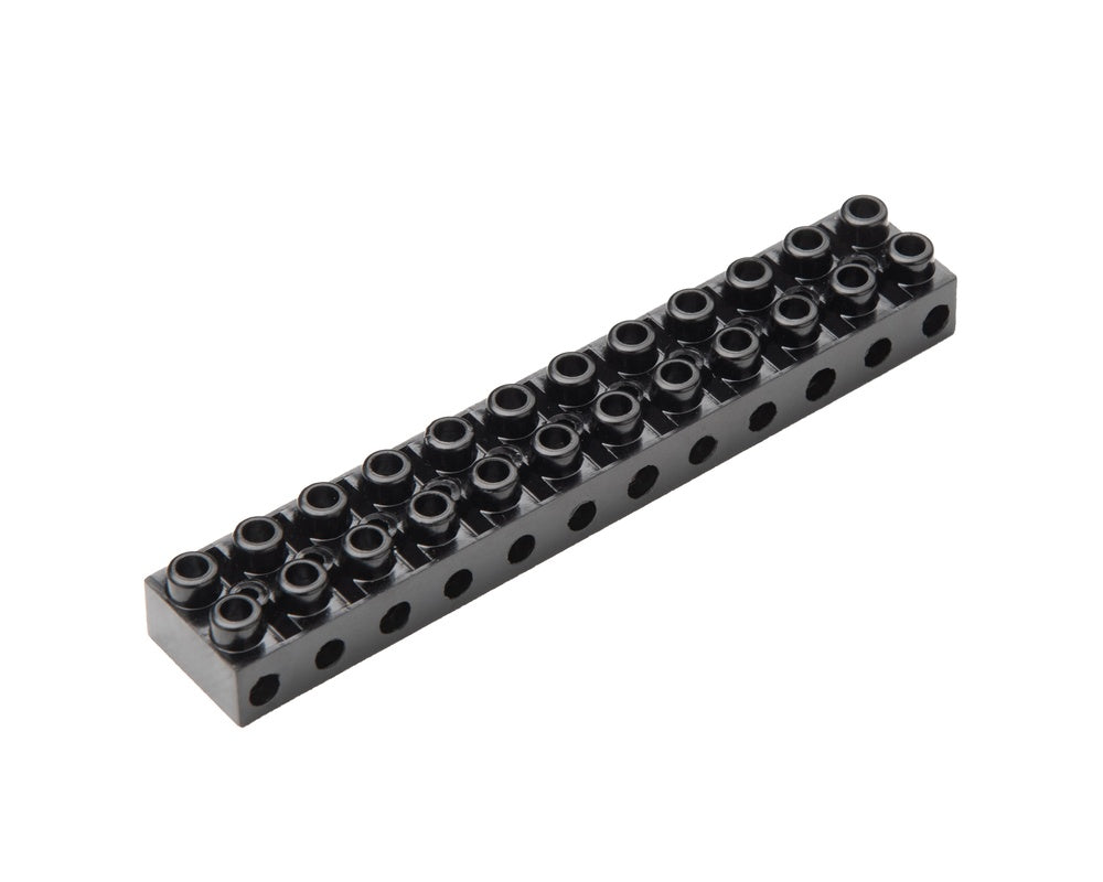Bloque De Terminal Profesional MK De 12 Polos 10mm² Negro - 683/SW [5 Piezas]