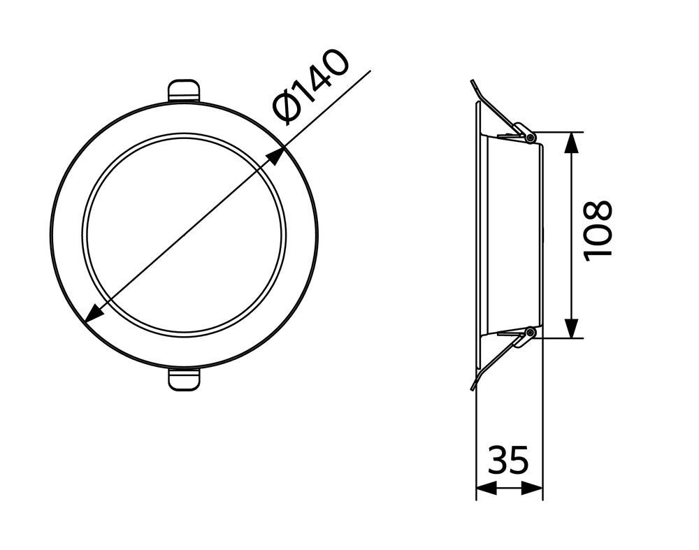 Opple Led Downlight Compacto Redondo 14W 3000K IP44 - 540001291100