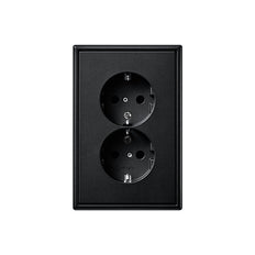 Jung LS990 Toma Doble Mate Negra - LS5015KISWM