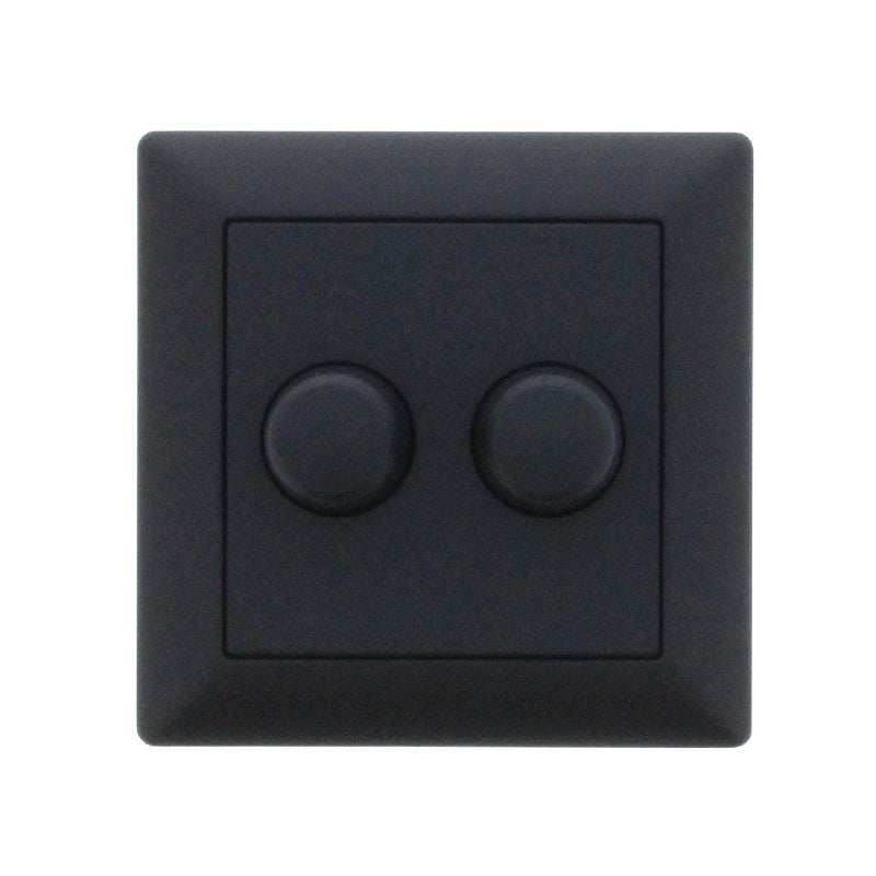 Placa De Tapa De Plástico Negro Para Regulador Duo GIRA RAL9005 - 891234