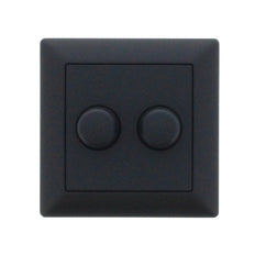 Placa De Tapa De Plástico Negro Para Regulador Duo GIRA RAL9005 - 891234