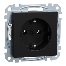 Toma De Pared De Plástico Oceánico Schneider Sistema M Negra - MEG2301-0403
