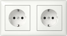 Gira Sistema 55 Toma Doble Blanca Brillante - 492503