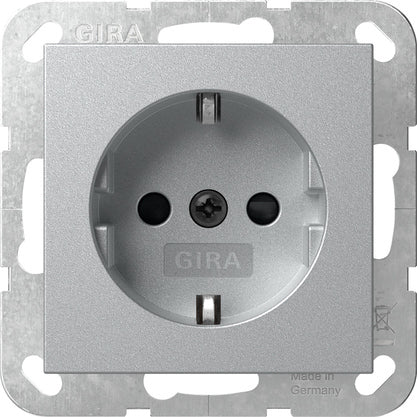 Gira Sistema 55 Seguridad Plus Toma De Corriente De Aluminio - 475526