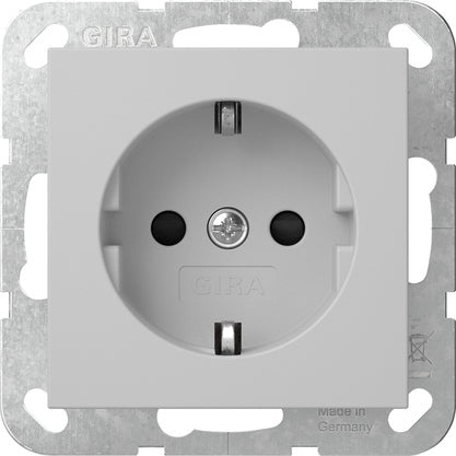 Gira Sistema 55 Seguridad Plus Toma De Corriente Gris Mate - 4755015