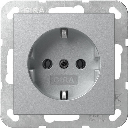 Gira Sistema 55 Aluminio Enchufe SCHUKO 16A 250V - 446626