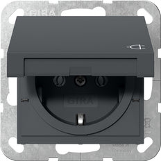 Gira Sistema 55 Toma Schuko Con Tapa Plegable Antracita - 445428