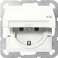 Gira Sistema 55 Toma Schuko Con Tapa Plegable Blanco Puro - 445403