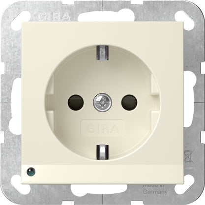 Gira Sistema 55 Toma De Seguridad Led 16A 250V Blanco Crema - 417001