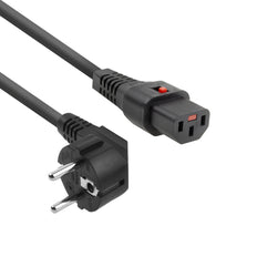 Cable De Alimentación IEC Lock C13 En Ángulo Recto 2M 250V 10A - AK5040