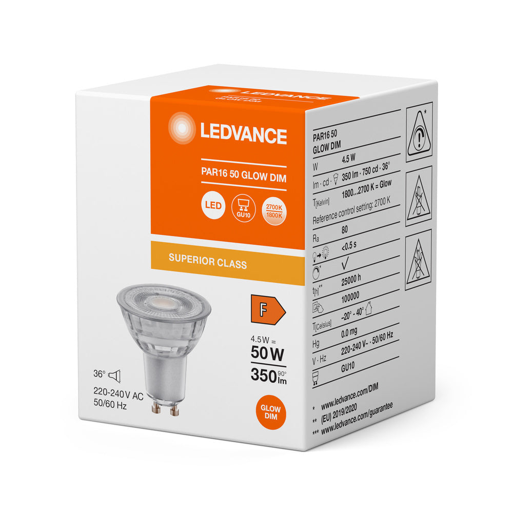 LEDVANCE Superior GLOWdim PAR16 GU10 Spot LED 4.5W - 4099854071430