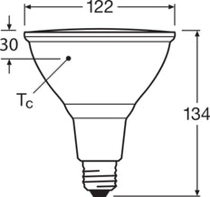 LEDVANCE PAR38 LED Foco E27 12W IP65 827 - 4099854067822