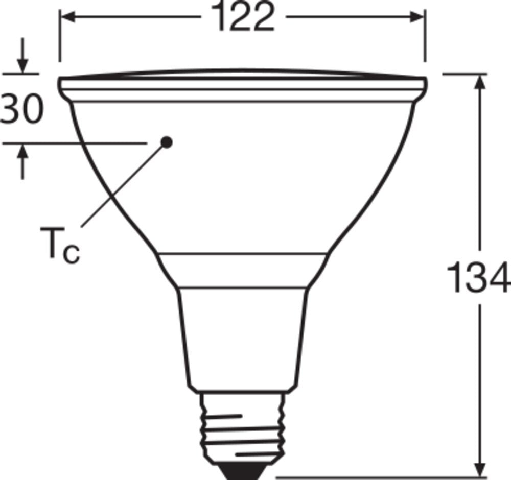 LEDVANCE PAR38 LED Foco E27 12W IP65 2700K - 4099854067808