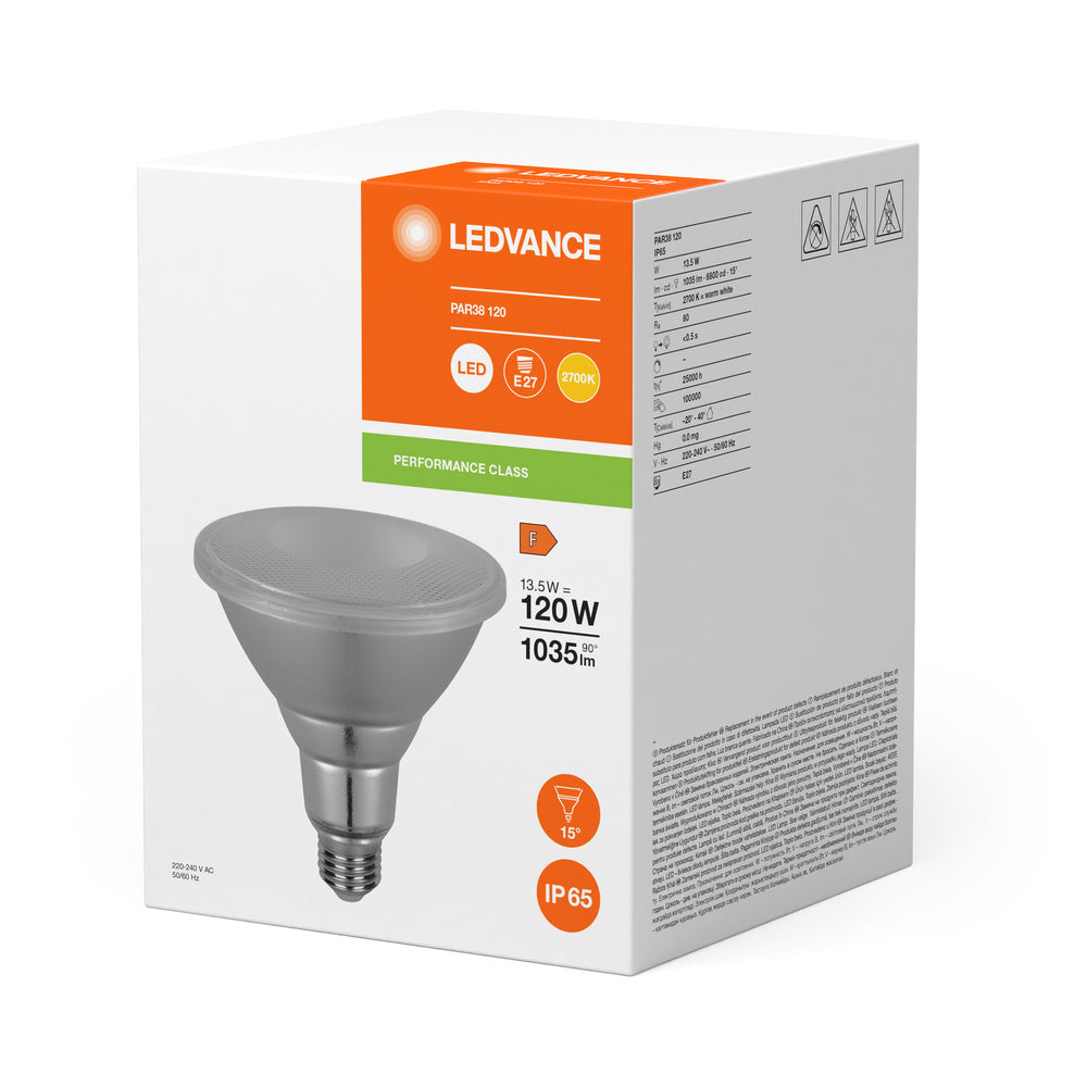 LEDVANCE PAR38 LED Foco E27 12W IP65 2700K - 4099854067808