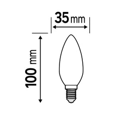 LEDVANCE Classic B LED Vela 4.9W E14 827 Regulable - 4099854044052