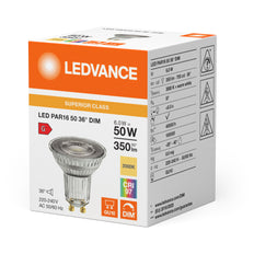 Ledvance Superior Led Par16 Gu10 6W 930 Spot Regulable - 4099854059032