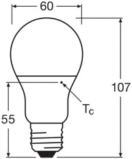 LEDVANCE Classic A19 Bombilla LED 4.9W E27 2700K Esmerilada - 4099854049460 [2 Piezas]