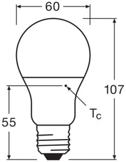 LEDVANCE Classic A60 Bombilla LED 8.5W E27 2700K 806LM - 4099854049088 [2 Piezas]