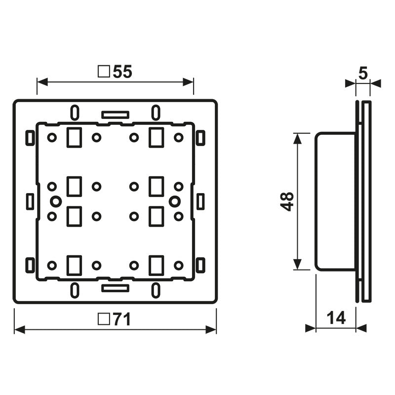 JUNG KNX 4 Canales Universal Módulo Táctil Con Sensor De Temperatura - 42941ST
