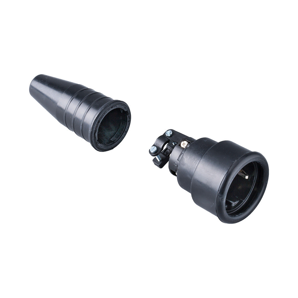 Enchufe De Caucho Alta Resistencia 16A 250V Con Pin De Tierra - 104455