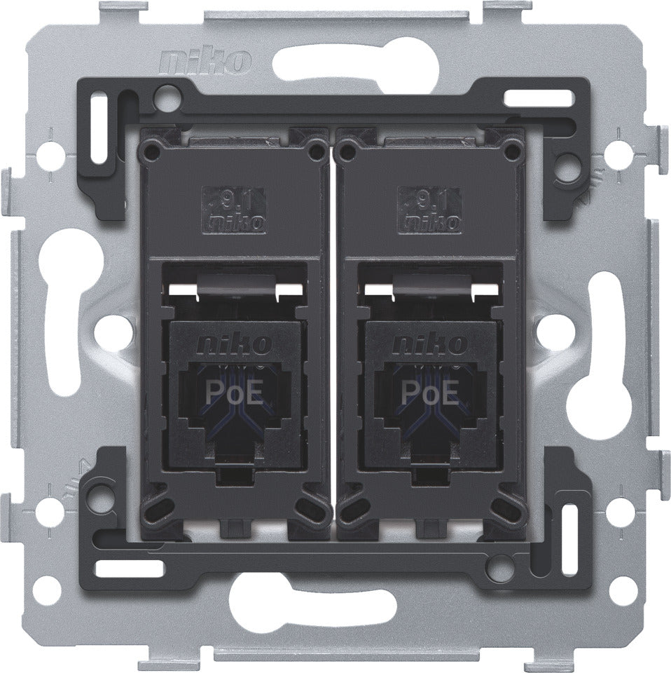 Base De Conexión De Red Dual RJ45 UTP Cat6 PoE++ - 170-79262