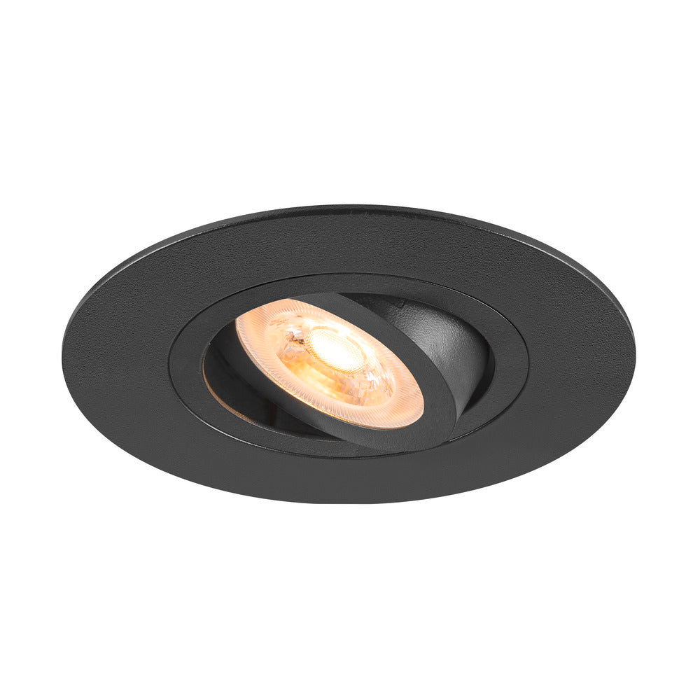 SLV Nueva Tria 75 XL Redonda GU10 Luz Empotrada De Techo Negra - 1007625