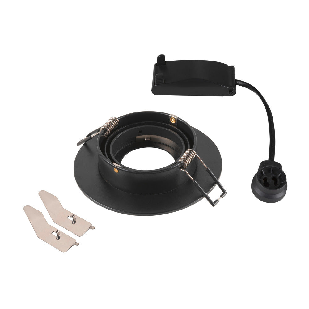 SLV Nueva Tria 75 XL Redonda GU10 Luz Empotrada De Techo Negra - 1007625