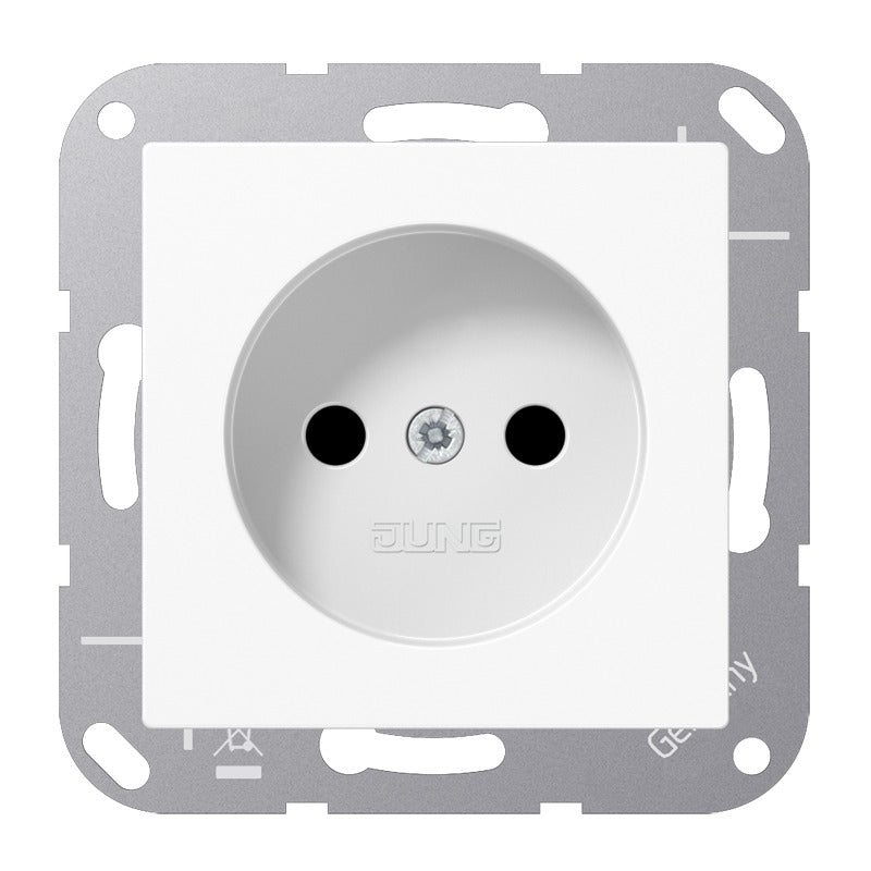 Toma De Corriente Jung Safety Plus Sin Pin De Tierra Blanco Alpino - A1510NKIWW