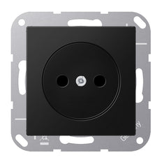 Toma De Pared Serie A Jung 16A 250V No Aterrizada Grafito Negro - A1510NSWM
