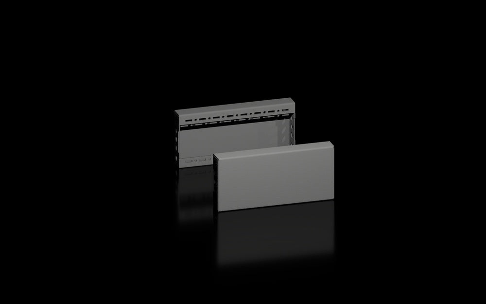 Rittal VX Panel De Zócalo Lateral 400x100mm Acero Negro Conjunto - 8660031