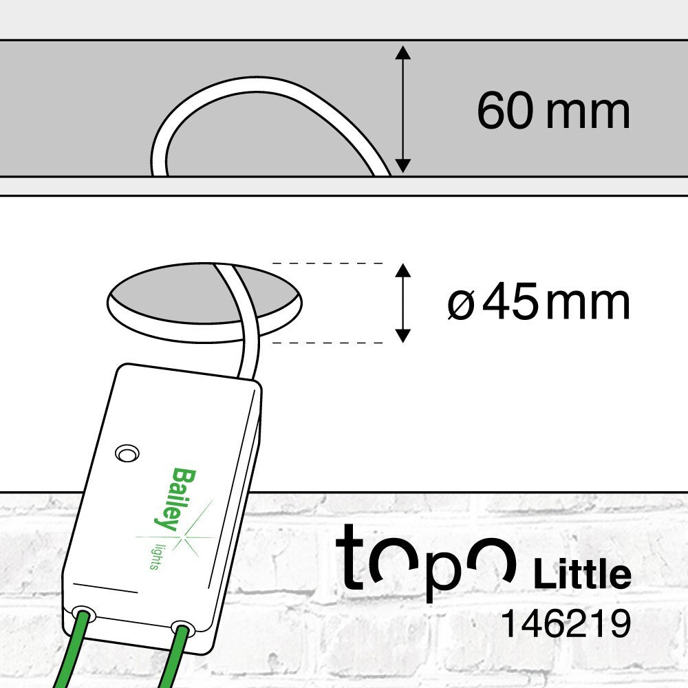Bailey Topo Pequeño Transformador Led 12V 0-50W Regulable - 146219