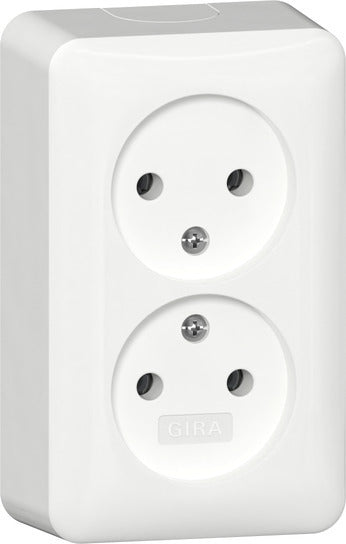 Toma Doble 16A 250V Montaje En Superficie Blanco Puro - 479114