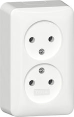 Toma Doble 16A 250V Montaje En Superficie Blanco Puro - 479114