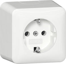 Toma De Corriente De Superficie SCHUKO Gira 16A 250V Blanco Puro - 444014