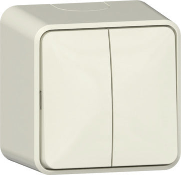 Gira Serie Montaje En Superficie Interruptor De Palanca Doble Crema Blanco - 310512