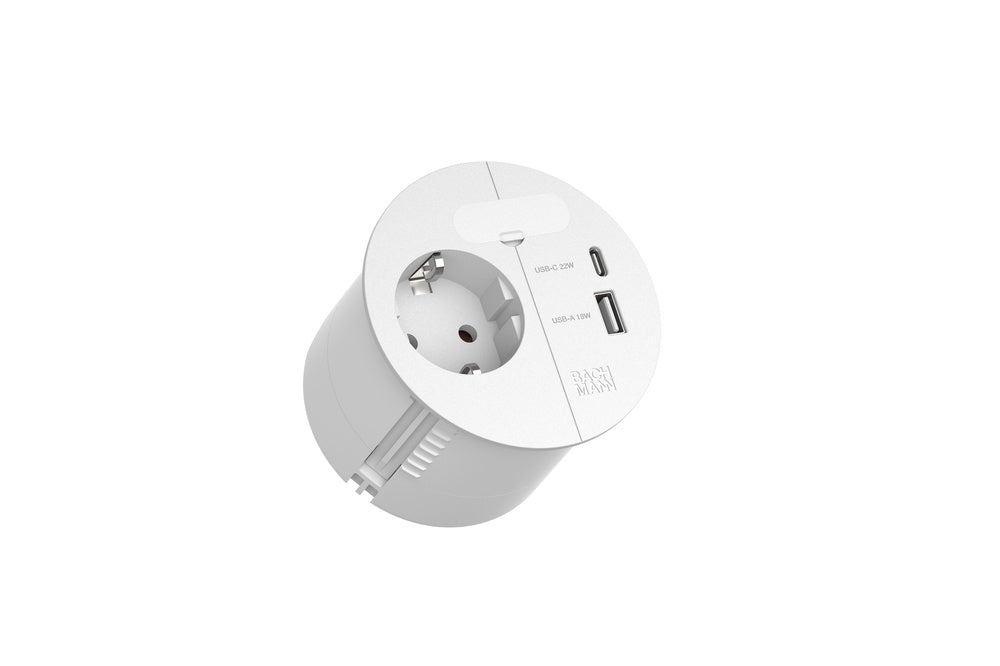 Bachmann Bucle En Carga Alimentación Usb Hub De Escritorio Blanco - 938.301