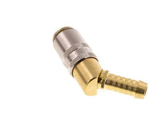Latón DN 6 Acoplamiento de moldes Pilar de manguera de 9 mm 45 grados