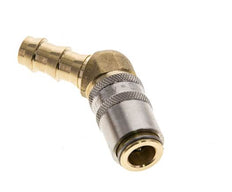 Latón DN 6 Enchufe de anclaje para manguera de 9,5 mm Pilar de 45 grados