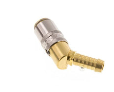 Latón DN 6 Enchufe de anclaje del molde 9 mm Protección de desbloqueo de la manguera 45 grados