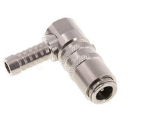 Stainless Steel DN 6 Mold Coupling Socket 9 mm Hose Pillar Double Shut-Off 90-deg