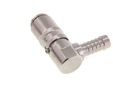 Stainless Steel DN 6 Mold Coupling Socket 9 mm Hose Pillar Double Shut-Off 90-deg