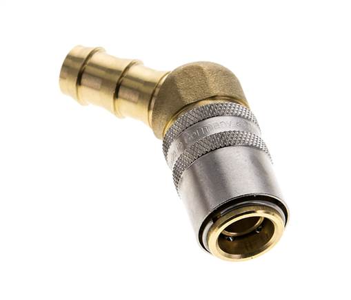 Latón DN 9 Enchufe de anclaje del molde 12,7 mm Pilar de la manguera 45 grados