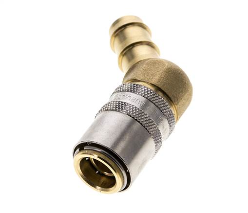 Latón DN 9 Enchufe de anclaje del molde 12,7 mm Pilar de la manguera 45 grados
