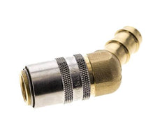 Latón DN 9 Enchufe de anclaje del molde 12,7 mm Pilar de la manguera 45 grados