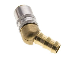 Latón DN 9 Enchufe de anclaje del molde 12,7 mm Pilar de la manguera 45 grados