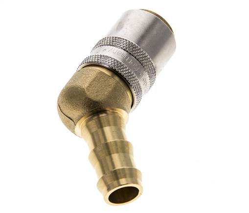 Latón DN 9 Enchufe de anclaje del molde 12,7 mm Pilar de la manguera 45 grados