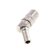 Acero inoxidable DN 9 Acoplamiento de moldes de 13 mm Pilar de manguera de doble cierre de 45 grados