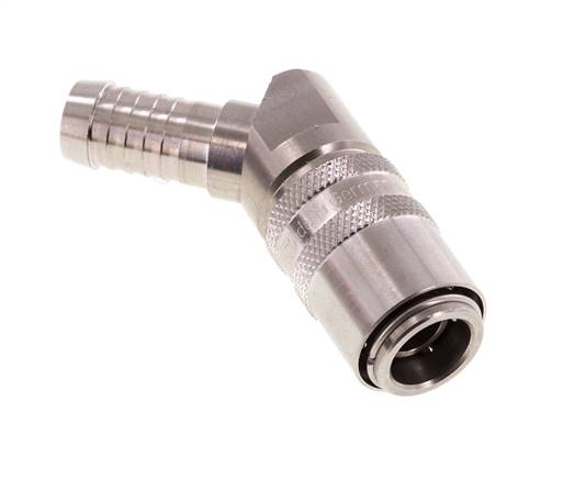 Acero inoxidable DN 9 Enchufe de anclaje para manguera de 13 mm Pilar de 45 grados