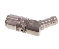Acero inoxidable DN 9 Enchufe de anclaje para manguera de 13 mm Pilar de 45 grados